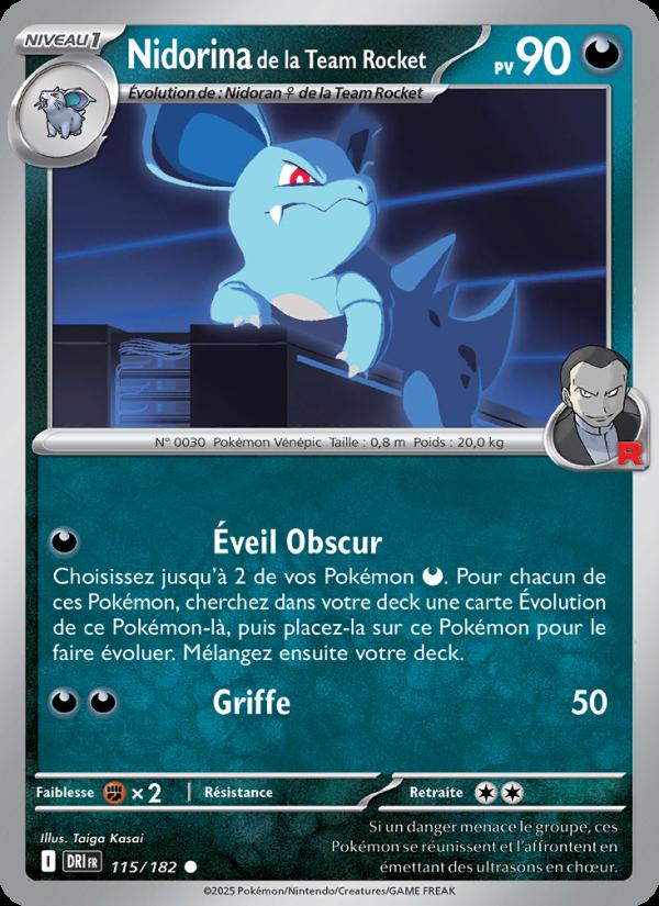 Nidorina de la Team Rocket card