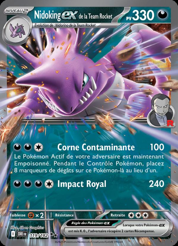 Nidoking-ex de la Team Rocket card