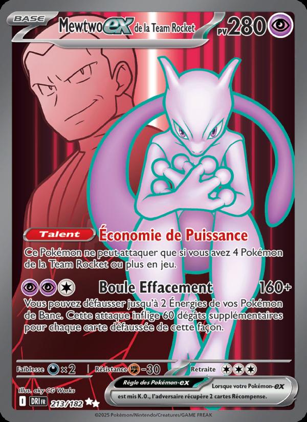Mewtwo-ex de la Team Rocket card
