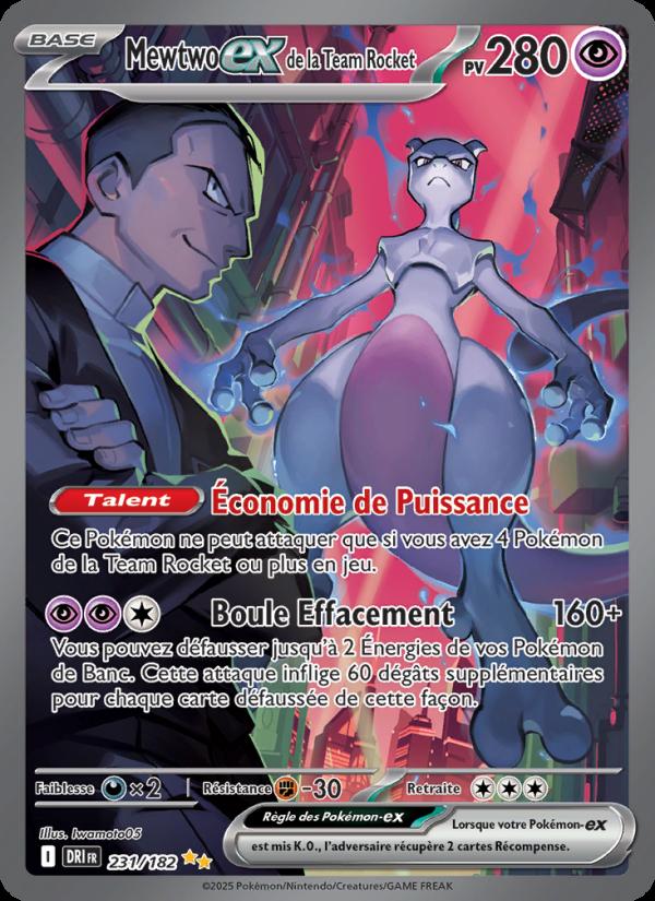 Mewtwo-ex de la Team Rocket card
