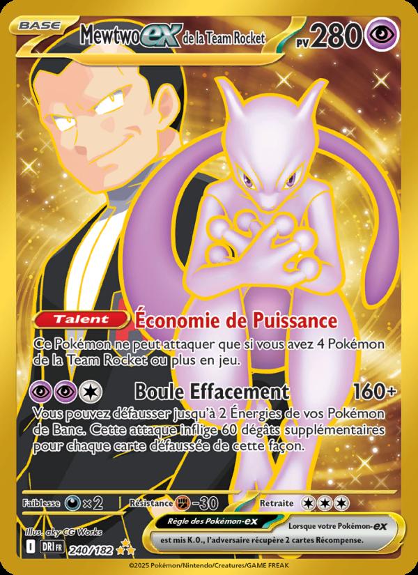 Mewtwo-ex de la Team Rocket card