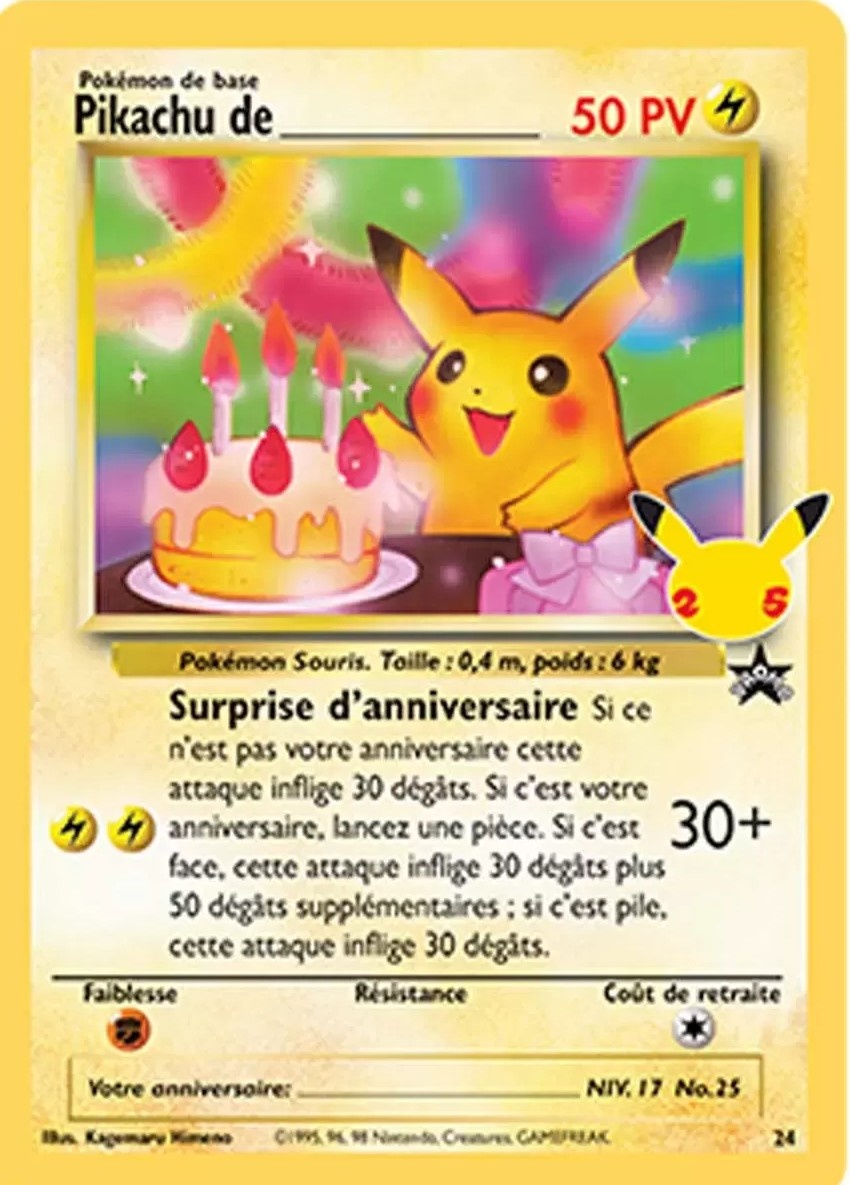 Pikachu de ________ card
