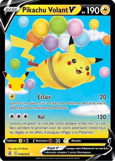 Pikachu Volant V card