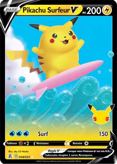 Pikachu Surfeur V card