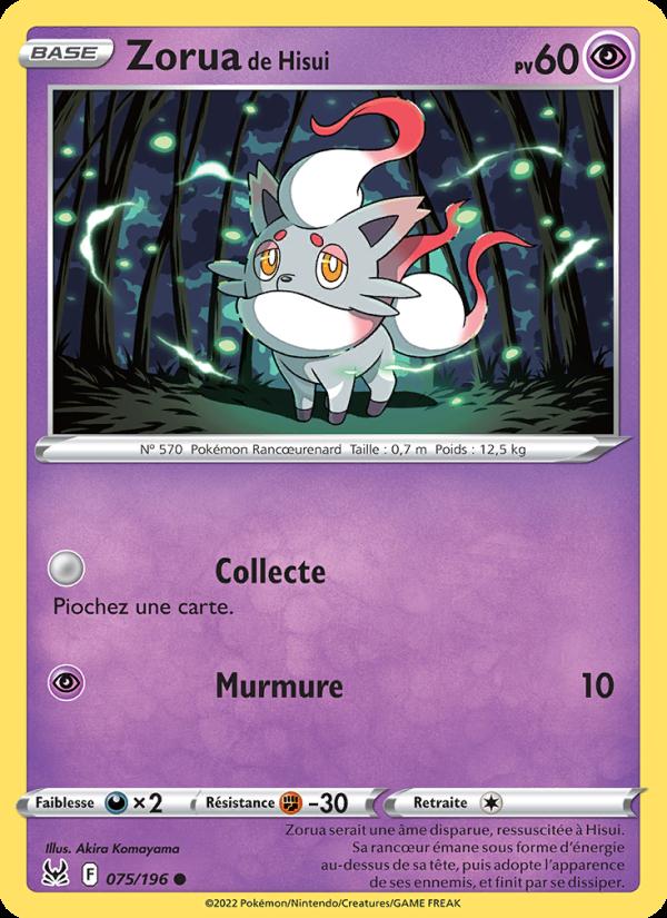 Zorua de Hisui card