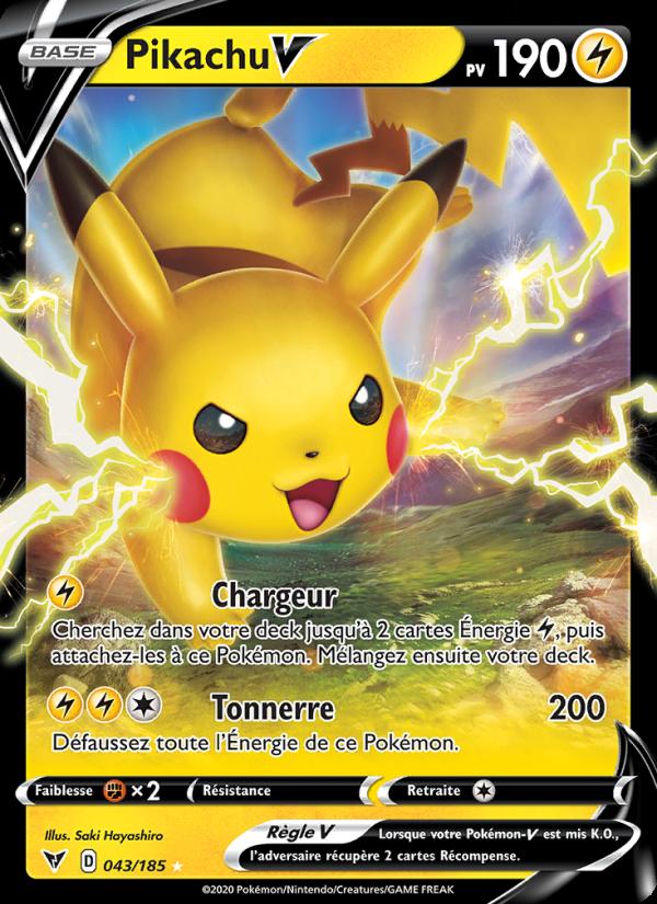 Pikachu V card