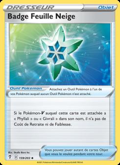 Badge Feuille Neige card