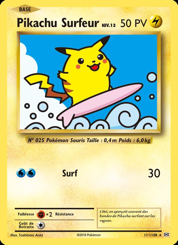 Pikachu Surfeur card