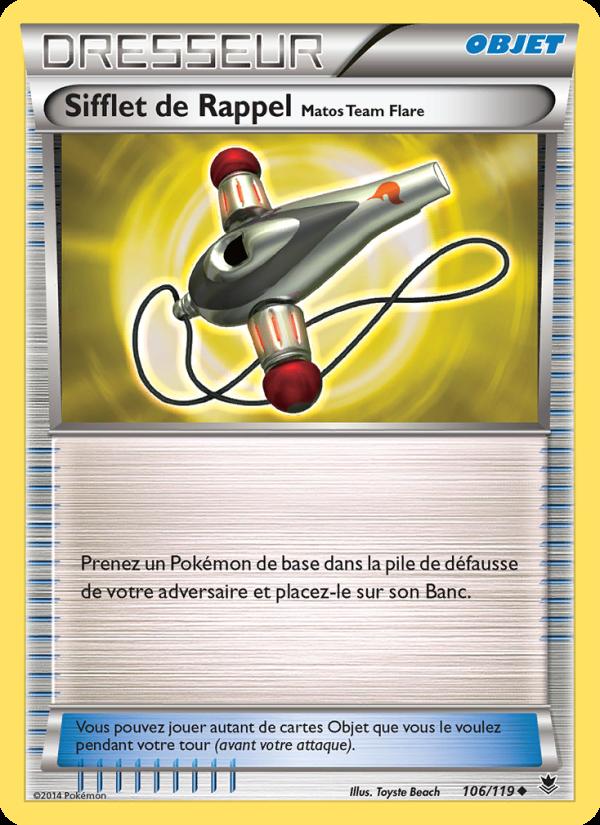 Sifflet de Rappel Matos Team Flare card